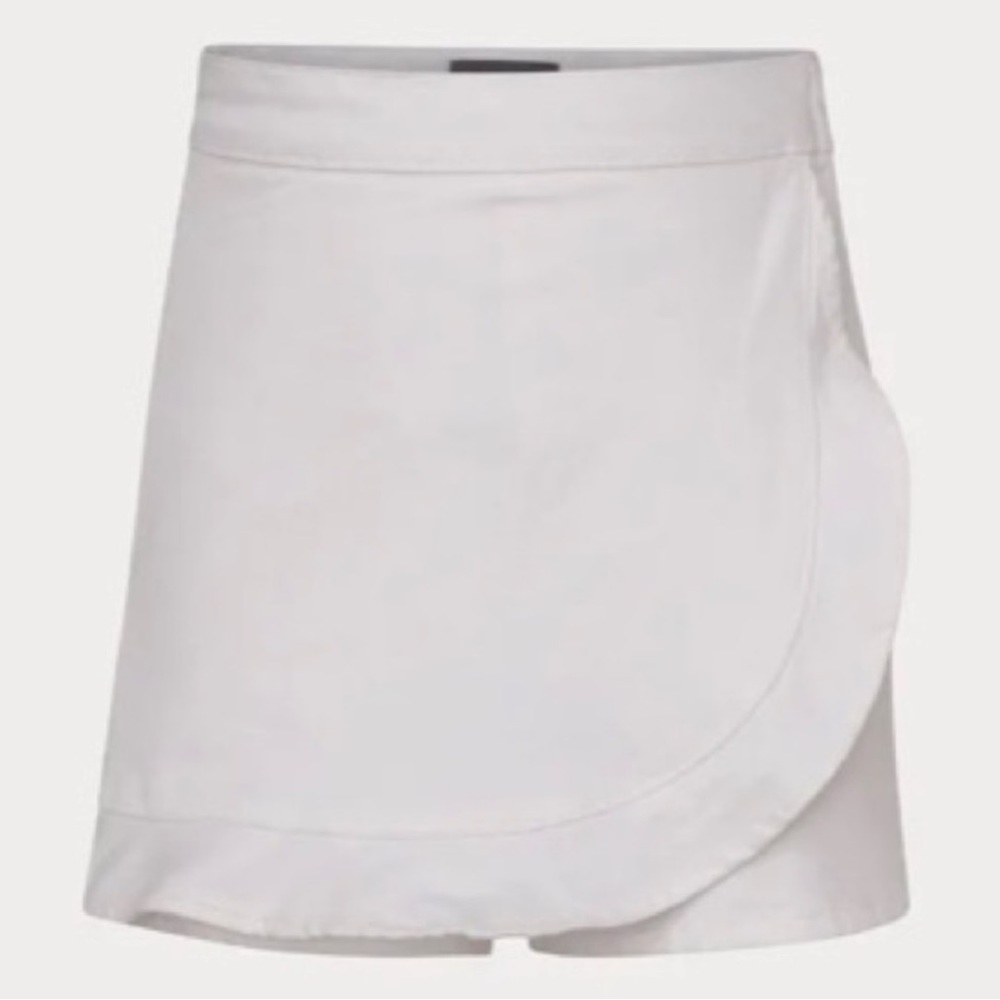 DL1961 Lola Mini Ruffle White Rose Skort 16